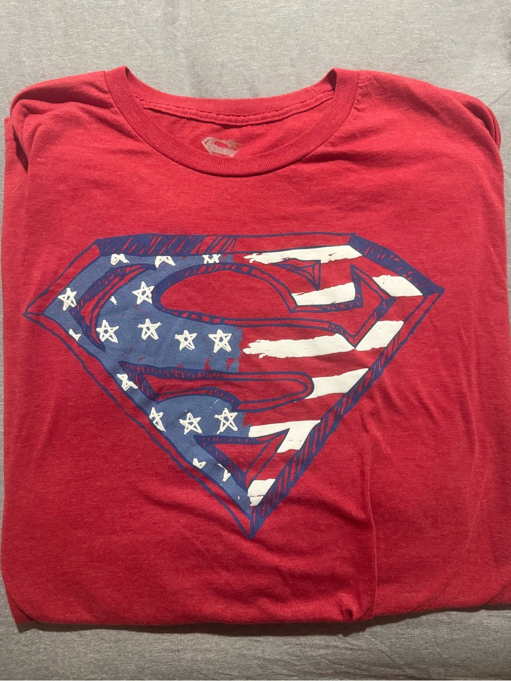 5x Red Superman Graphic Tee